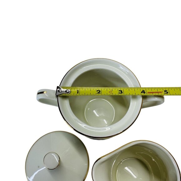 Classic Traditions Japan Christmas Creamer & Sugar Bowl Porcelain Gold Trim - Picture 6 of 8